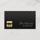 Luxury Gold Emblem Professional Party Private Chef Visitekaartje (Voorkant)