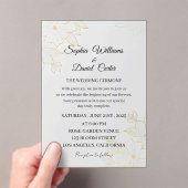 Luxury Gold Embossed Wedding Invitation Acryl Uitnodigingen (Insitu (Draagbaar))
