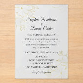 Luxury Gold Embossed Wedding Invitation Acryl Uitnodigingen (Voorkant)