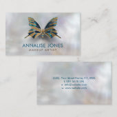 Luxury Gold en Abalone Shell Butterfly op parels Visitekaartje (Voorkant / Achterkant)