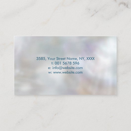 Luxury Gold en Abalone Shell Butterfly op parels Visitekaartje (Achterkant)