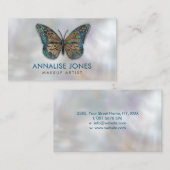 Luxury Gold en Abalone Shell Butterfly op parels Visitekaartje (Voorkant / Achterkant)
