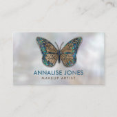 Luxury Gold en Abalone Shell Butterfly op parels Visitekaartje (Voorkant)