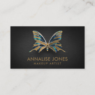 Luxury Gold en Abalone Shell Butterfly Visitekaartje