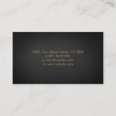 Luxury Gold en Amethyst Butterfly op Black Slate Visitekaartje (Achterkant)