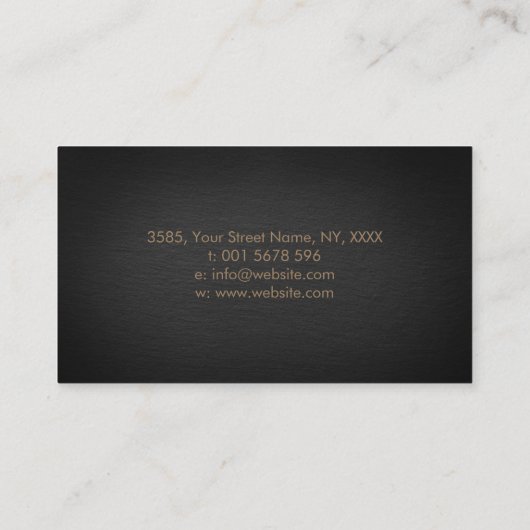 Luxury Gold en Amethyst Butterfly op Black Slate Visitekaartje (Achterkant)