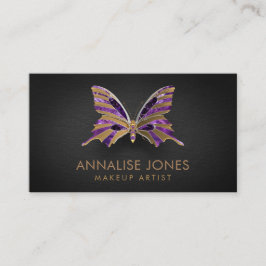 Luxury Gold en Amethyst Butterfly Visitekaartje