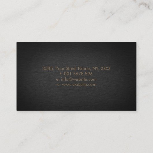 Luxury Gold en Amethyst Butterfly Visitekaartje (Achterkant)