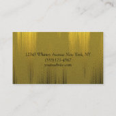 Luxury Gold- en Black Hair-stylist-salonschaar Visitekaartje (Achterkant)