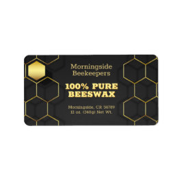 Luxury Gold en Black Honeycomb Product Etiket