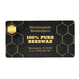 Luxury Gold en Black Honeycomb Product Etiket