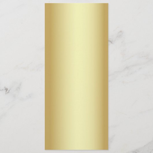 Luxury Gold en Black Wedding Menu (Achterkant)