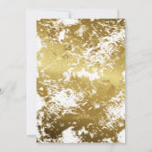Luxury Gold  en gouden Folie bruiloft Kaart (Achterkant)