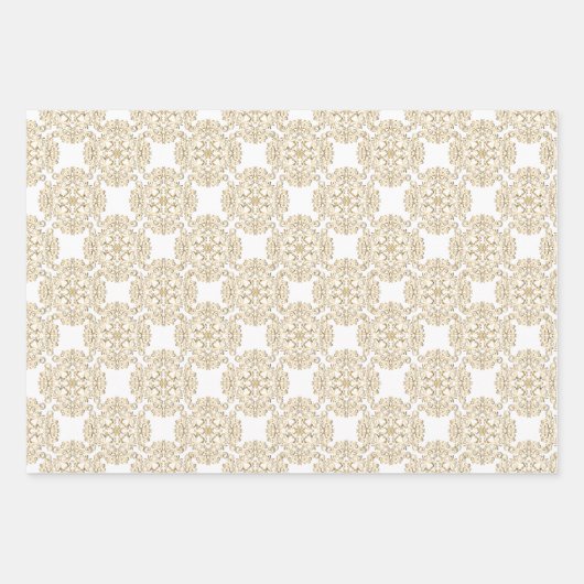 Luxury Gold en White Inpakpapier Vel (Voorkant 3)