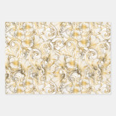 Luxury Gold en White Inpakpapier Vel (Voorkant)