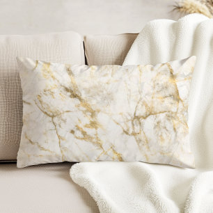 Luxury Gold en witte marmer Accent Kussen