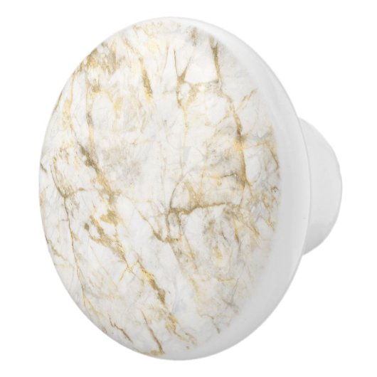 Luxury Gold en witte marmer Keramische Knop (Rechts)