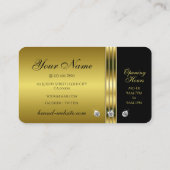 Luxury Gold en zwart met mousserende diamanten Visitekaartje (Achterkant)