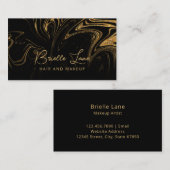 Luxury Gold en zwarte marmer Visitekaartje (Voorkant / Achterkant)