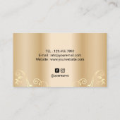 Luxury Gold Eyelash Extensions Salon Makeup Artist Visitekaartje (Achterkant)