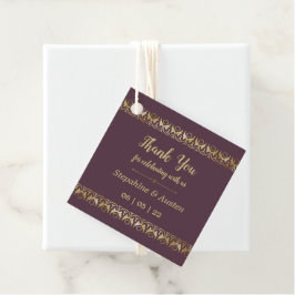 Luxury Gold Favor Tags Bedankjes Labels