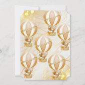 Luxury Gold First Birthday Elegant Baby Party Kaart (Achterkant)