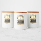 Luxury Gold Floral - Productlabel Monogram toevoeg Voedselcontainer Etiket (Flessen)