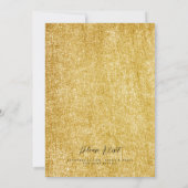 LUXURY GOLD FLORALS ABSTRACTE GOLDEN FOLIE WEDING KAART (Achterkant)