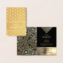 Luxury Gold Foil Black kerstfeestjes