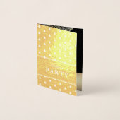 Luxury Gold Foil Black kerstfeestjes Folie Kaarten (Voorkant)