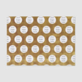 Luxury Gold Foil Business Logo Packed Branded Tissuepapier (Voorkant)