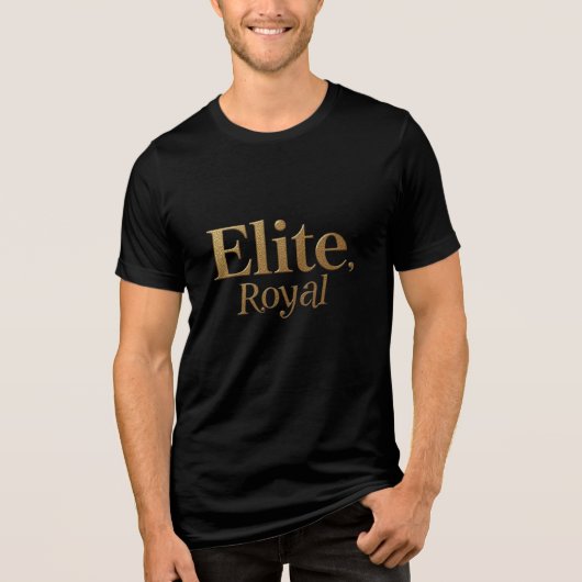 "Luxury Gold Foil Embossed T-Shirt – Elegant Metal (Voorkant)
