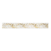 Luxury Gold Foil  Floral Pattern Satijnen Lint (Voorkant)