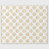 Luxury Gold Foil Snowflakes Pattern Holiday Gift Cadeaupapier (Vlak)