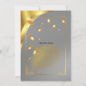 Luxury Gold Foil Style Wedding Invitation | Modern Kaart (Achterkant)