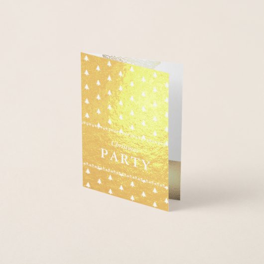 Luxury Gold Foil White met kerstfeestdagen Folie Kaarten (Voorkant)