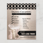Luxury Gold Geometric Pattern Cleaning Service Flyer (Voorkant)
