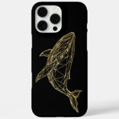 Luxury Gold Geometric Whale Case-Mate iPhone Case (Achterkant)