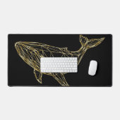 Luxury Gold Geometric Whale Desk Mat (Keyboard & Muis)