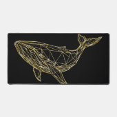 Luxury Gold Geometric Whale Desk Mat (Voorkant)
