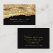 Luxury Gold Glam Glitter Folie Torn Edges Visitekaartje (Voorkant / Achterkant)