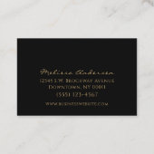 Luxury Gold Glam Glitter Folie Torn Edges Visitekaartje (Achterkant)