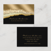 Luxury Gold Glam Glitter Folie Torn Edges Visitekaartje (Voorkant / Achterkant)