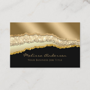 Luxury Gold Glam Glitter Folie Torn Edges Visitekaartje