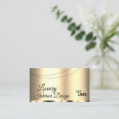 Luxury Gold Glamoureus met Logo en fotostijlvol Visitekaartje (Staand voorkant)