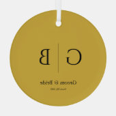 Luxury Gold Glass Ornament For Wedding Celebration (Achterkant)