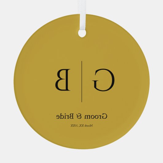 Luxury Gold Glass Ornament For Wedding Celebration (Achterkant)