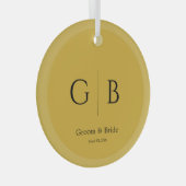 Luxury Gold Glass Ornament For Wedding Celebration (Voorkant Rechts)