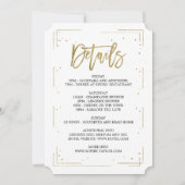 Luxury Gold Glitter Bachelorette Weekend Kaart (Achterkant)