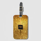 Luxury Gold Glitter Bagagelabel (Voorkant (verticaal))